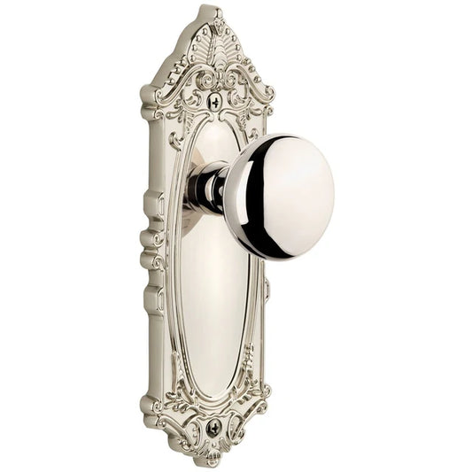 Grandeur Grande Victorian Solid Brass Rose Single Dummy Door Knob with